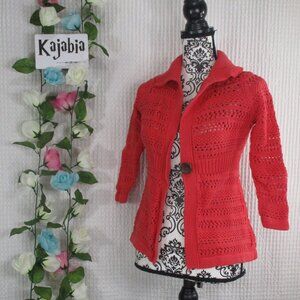BODEN Orange  Knit Cardigan Size US 2
